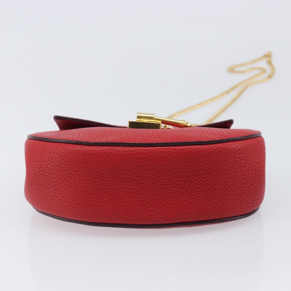 Chloe Drew Leather, Red, Leather, Crossbody Bag