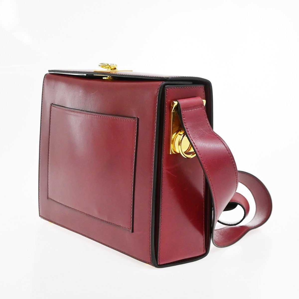 Celine Vintage Leather, Red, Leather, Shoulder Bag