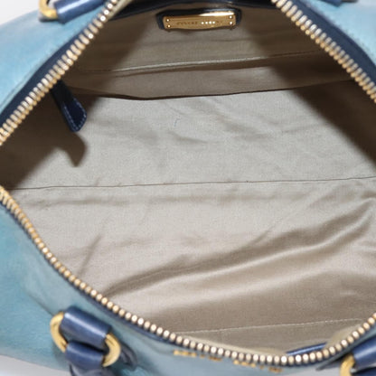 Miu Miu Beau Top Handle Leather, Navy, Leather, Handbag