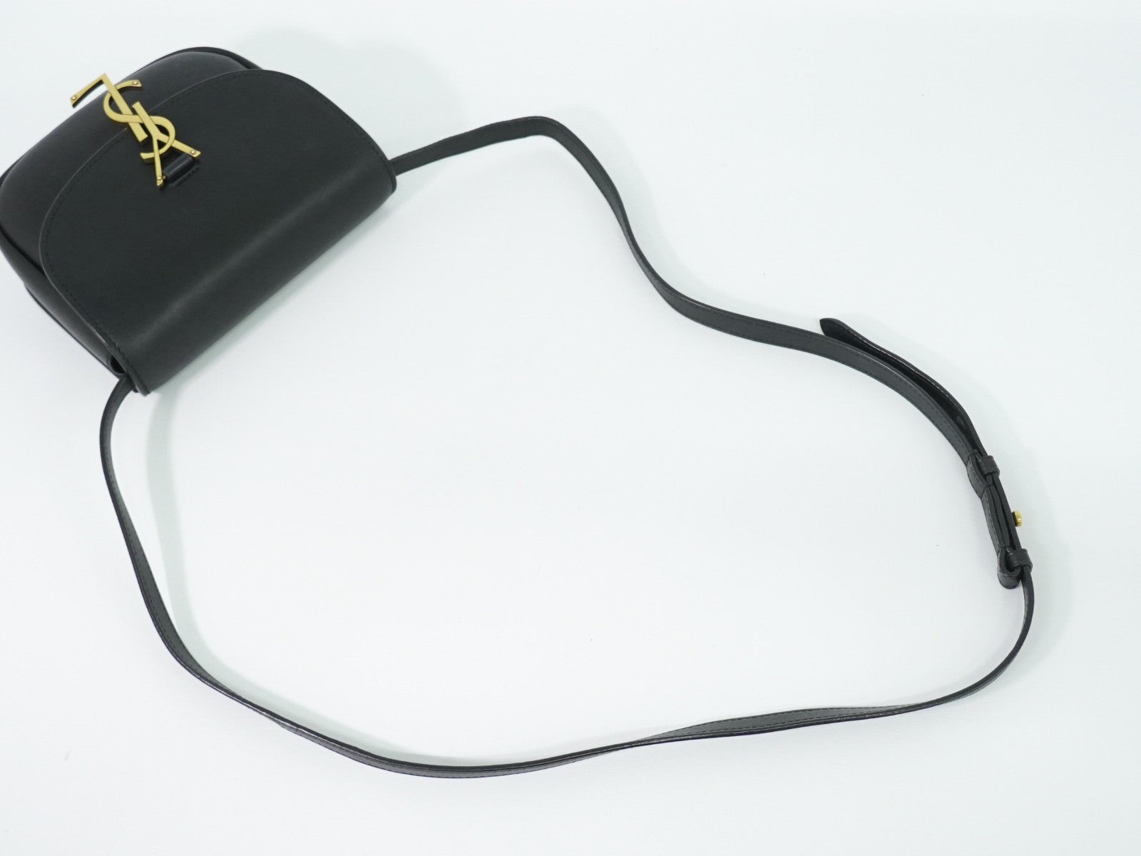Saint Laurent Kaia Leather, Black, Leather, Shoulder Bag