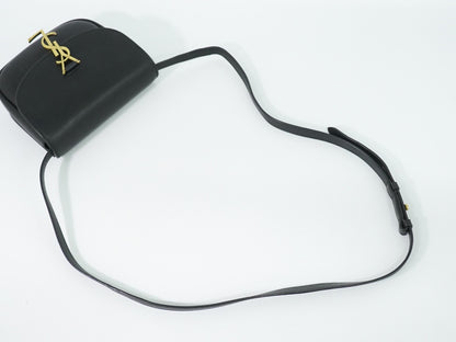 Saint Laurent Kaia Leather, Black, Leather, Shoulder Bag