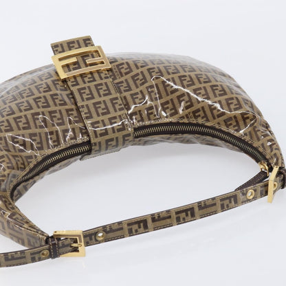 Fendi Zucchino Canvas Mamma Baguette Canvas, Brown, Canvas, Shoulder Bag