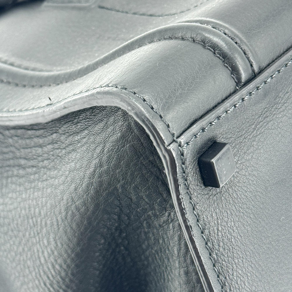 Celine Luggage Smooth Leather, Black, Leather, Handbag