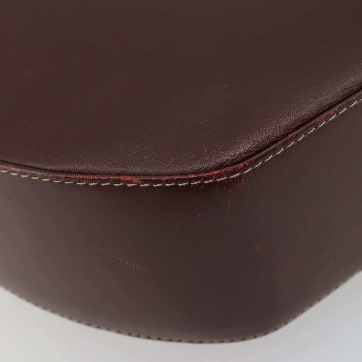 Cartier Vintage must de Cartier Leather, Burgundy, Leather, Shoulder Bag