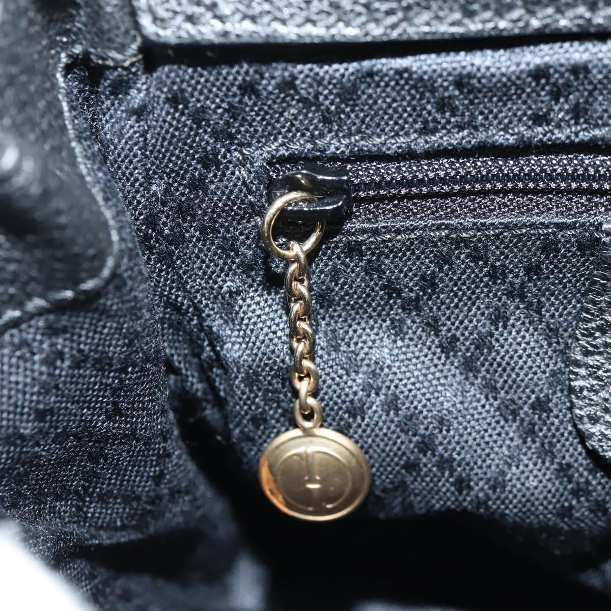 Gucci Vintage Bamboo Front Pocket Suede, Black, Suede, Tote Bag