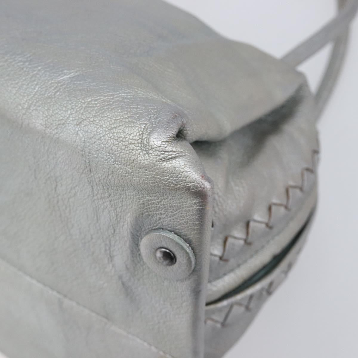 Bottega Veneta Intrecciato Handbag Intrecciato, Silver, Leather, Handbag