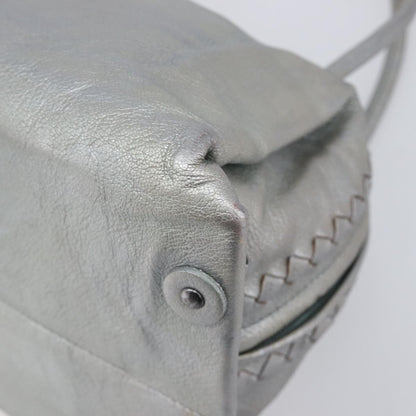 Bottega Veneta Intrecciato Handbag Intrecciato, Silver, Leather, Handbag