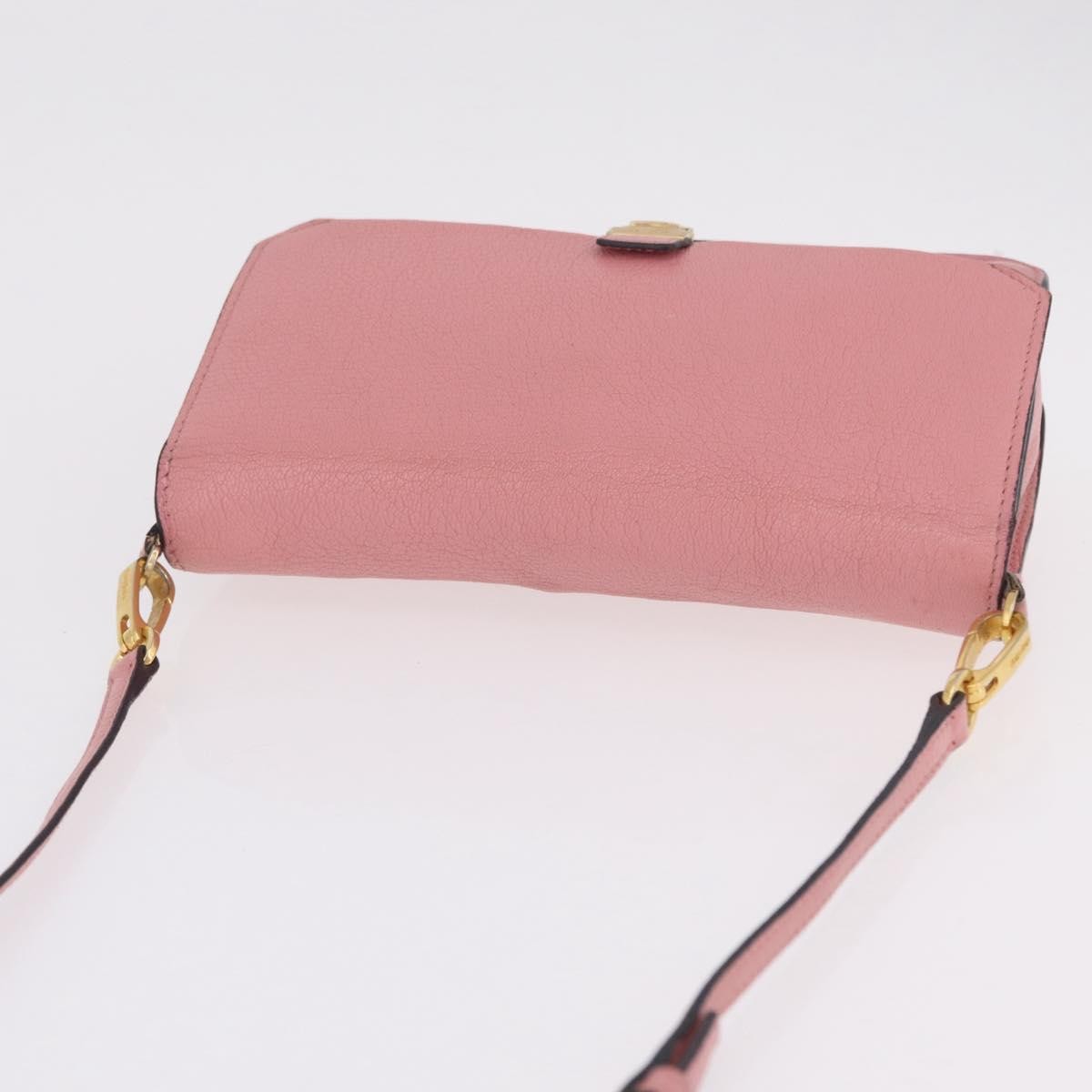 Miu Miu Madras Shoulder Leather, Pink, Leather, Crossbody Bag