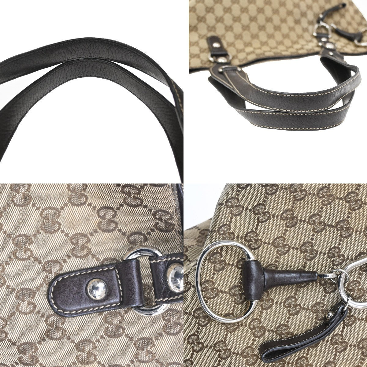 Gucci Icon Bit GG Canvas, Brown, Canvas, Tote Bag