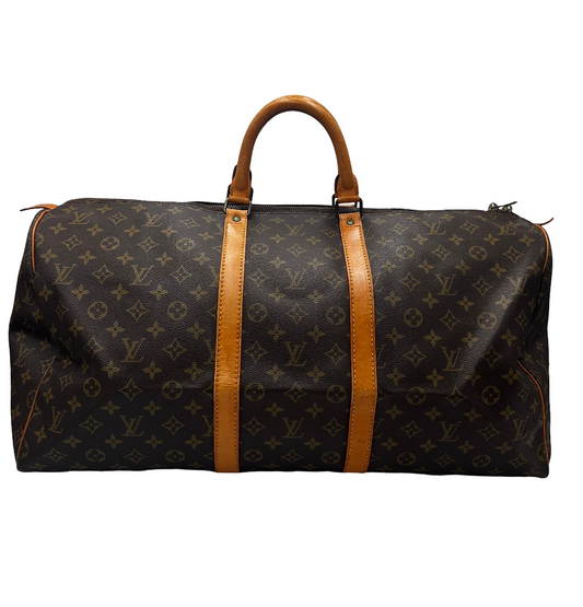 Louis Vuitton Keepall Bag Monogram Canvas, Brown, Canvas, Travel Bag