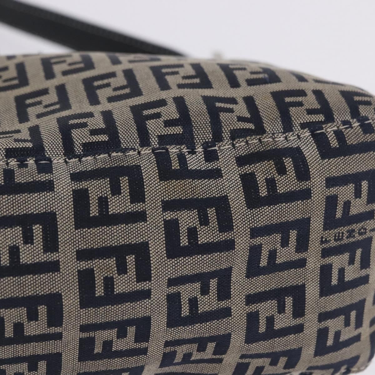 Fendi Baguette Zucca Canvas, Navy, Canvas, Handbag