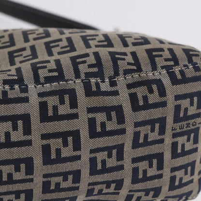 Fendi Baguette Zucca Canvas, Navy, Canvas, Handbag