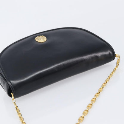 Celine Flap Shoulder Leather, Black, Leather, Shoulder Bag