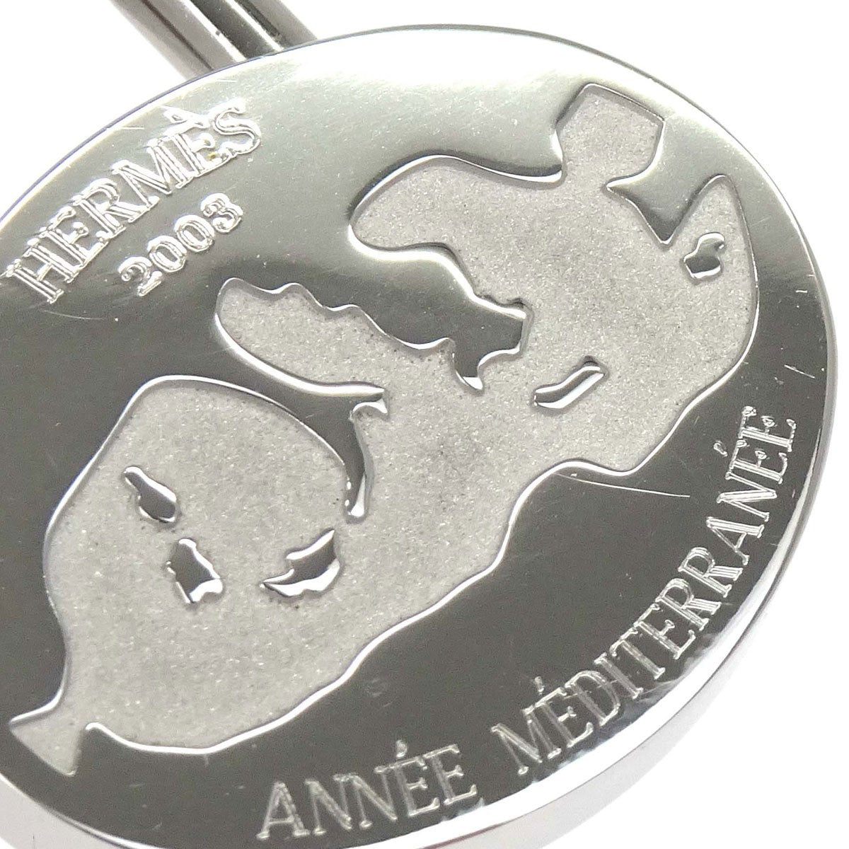 Hermes Cadena Metal, Silver, Silver Plated, Charm