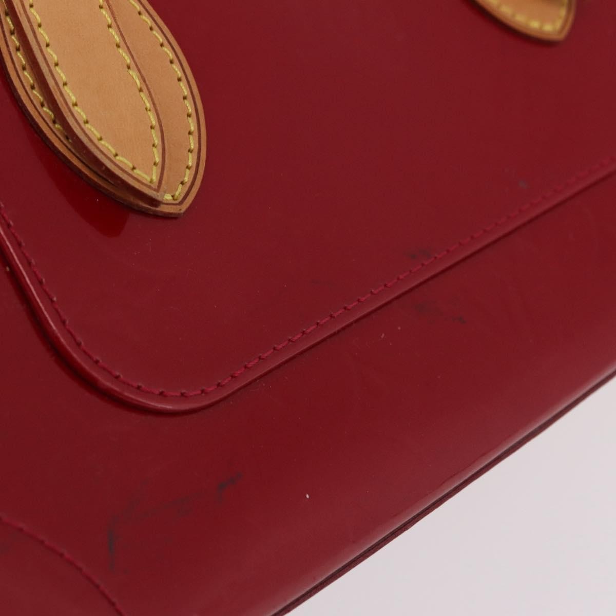 Louis Vuitton Rosewood Avenue Monogram Vernis, Red, Patent Leather, Handbag