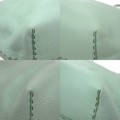 Fendi Roll Selleria Leather, Green, Leather, Tote Bag