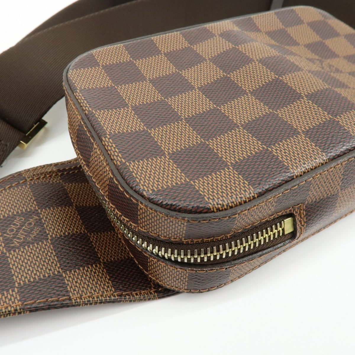 Louis Vuitton Geronimos Waist Damier, Brown, Canvas, Shoulder Bag