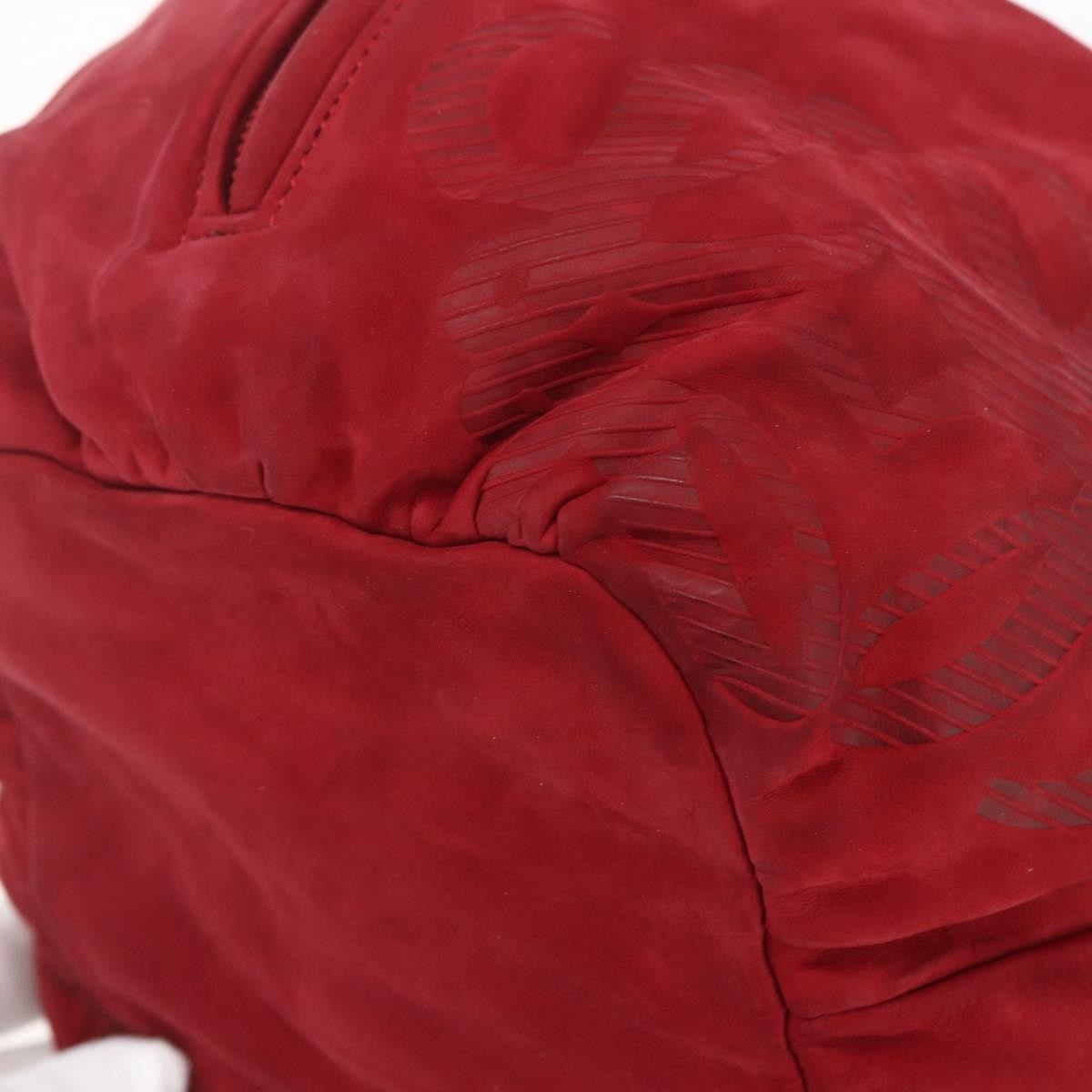 Loewe Anagram Leather, Red, Suede, Shoulder Bag