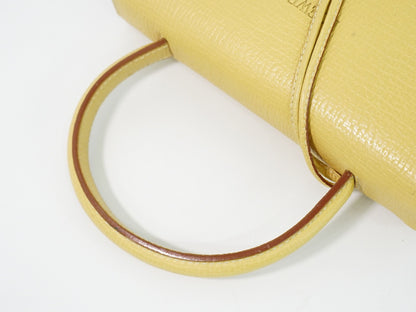 Loewe Barcelona Top Handle Leather, Yellow, Leather, Tote Bag