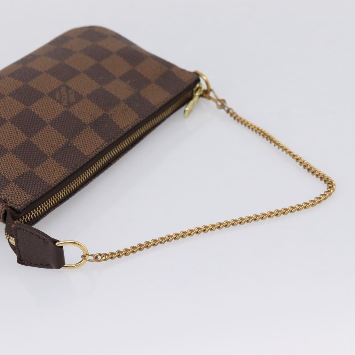 Louis Vuitton Mini pochette accessoires Damier Canvas, Brown, Canvas, Clutch
