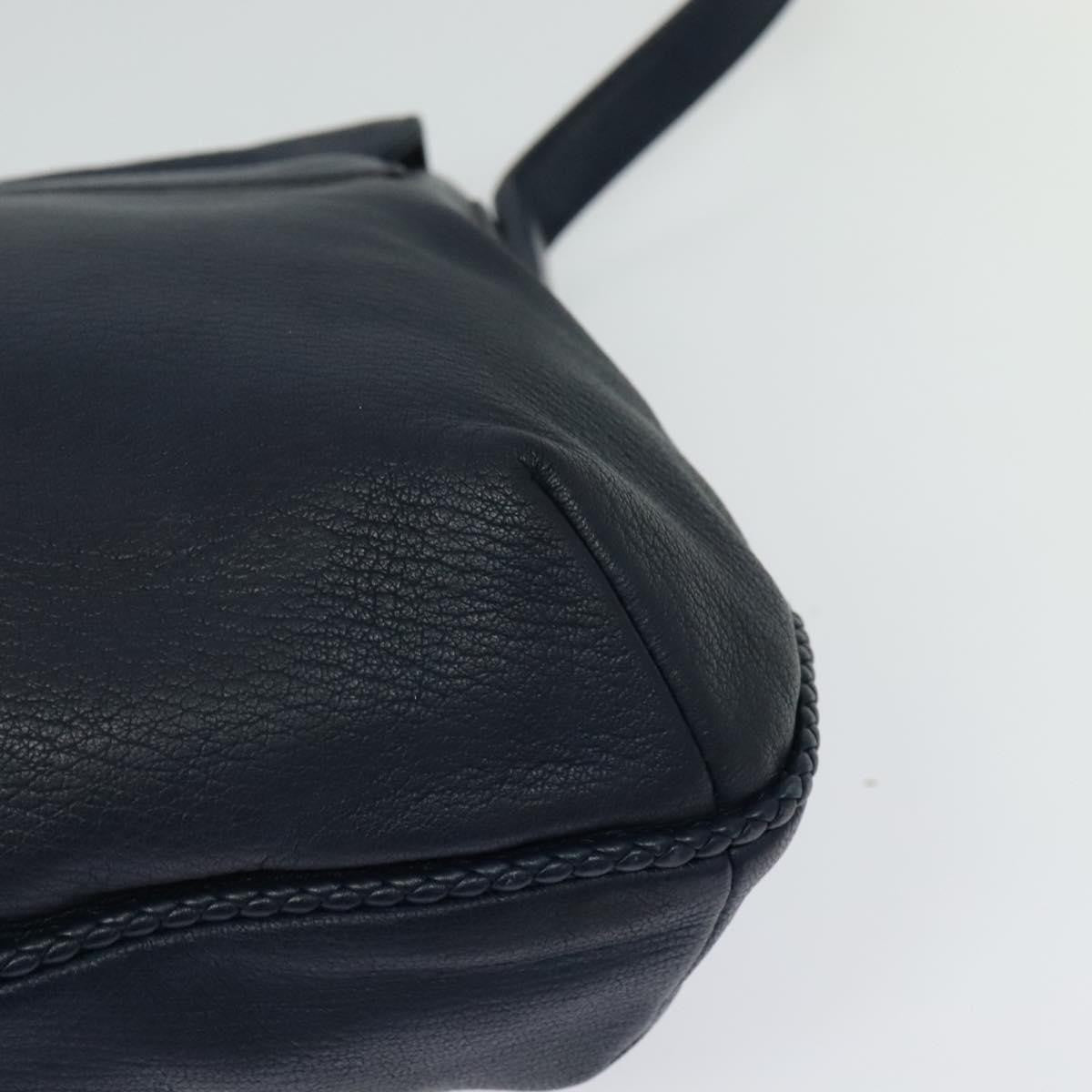 Gucci Hip Bamboo Flap Leather, Blue, Leather, Handbag