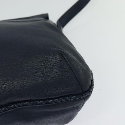 Gucci Hip Bamboo Flap Leather, Blue, Leather, Handbag