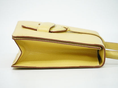 Loewe Barcelona Top Handle Leather, Yellow, Leather, Tote Bag