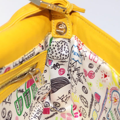 Fendi Baguette NM Bag Zucca Embossed Leather, YELLOW, LEATHER, Shoulder bag