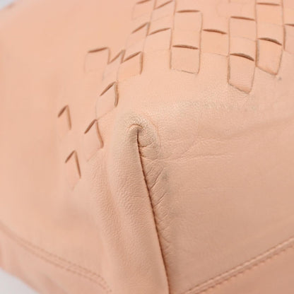 Bottega Veneta Regent Leather with Intrecciato Detail, Pink, Leather, Tote Bag