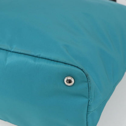 Prada Convertible Zip Tessuto, Turquoise, Nylon, Tote Bag
