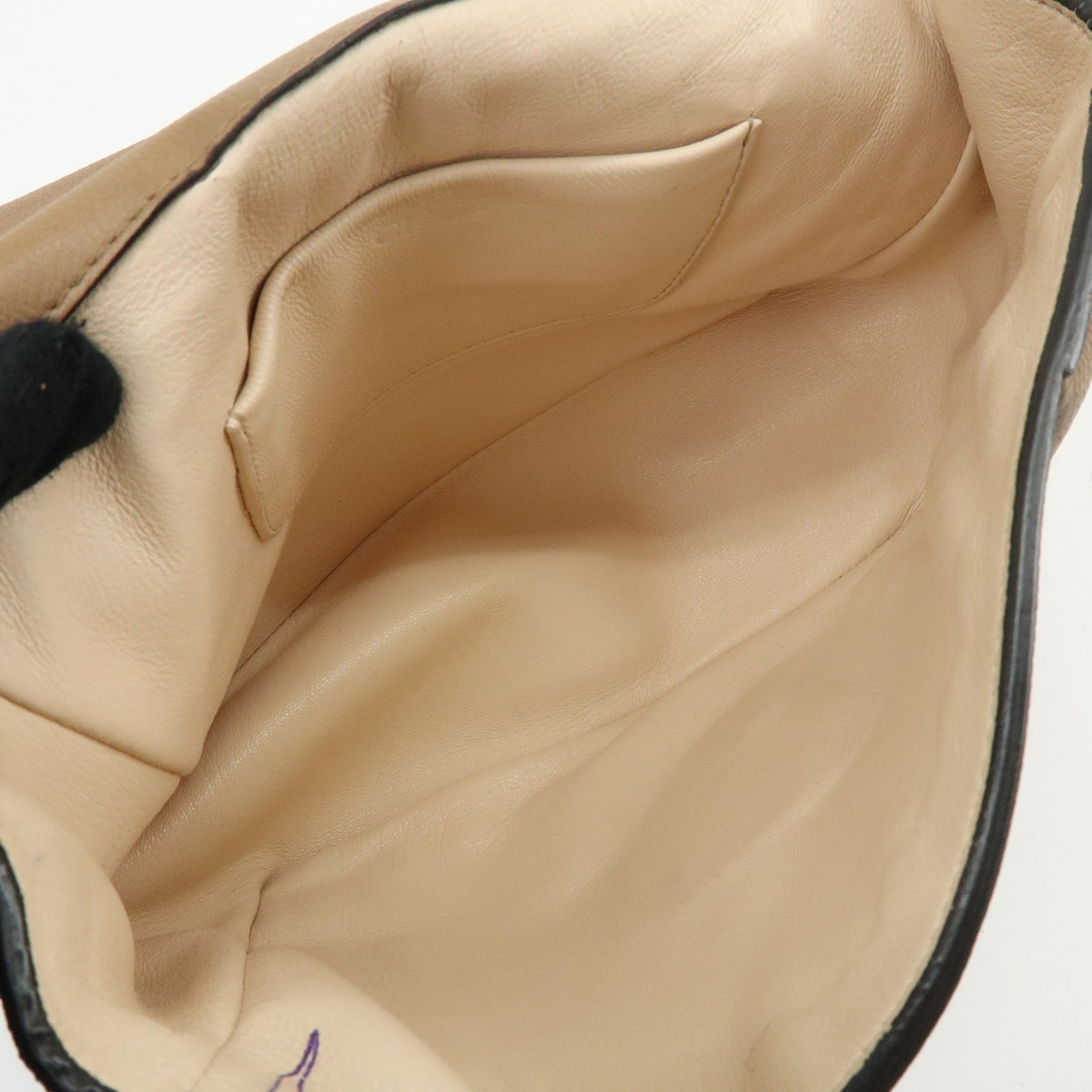 Chloe Elsie Chain Leather, Brown, Leather, Shoulder Bag