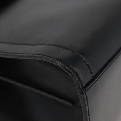 Celine Top Handle Leather, Black, Leather, Handbag