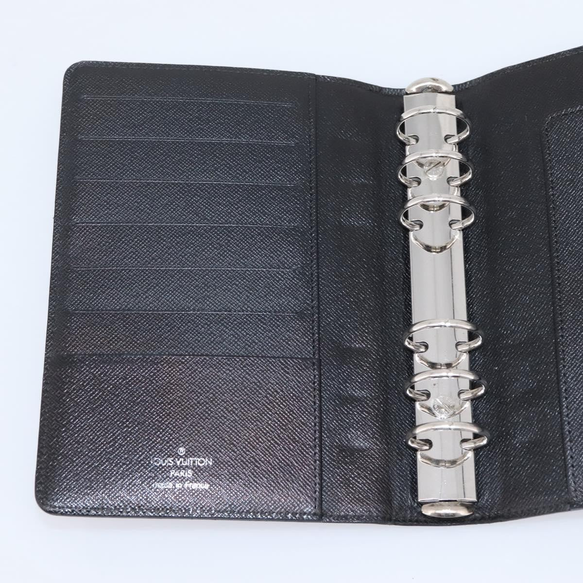 Louis Vuitton Agenda Cover Epi Leather, Black, Leather, Wallet