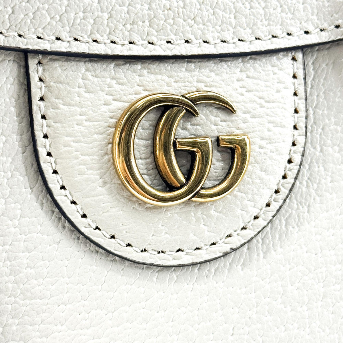 Gucci Diana NM Bamboo Handle Leather, White, Leather, Tote Bag