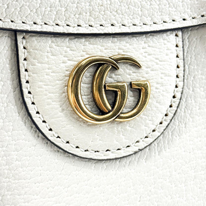 Gucci Diana NM Bamboo Handle Leather, White, Leather, Tote Bag