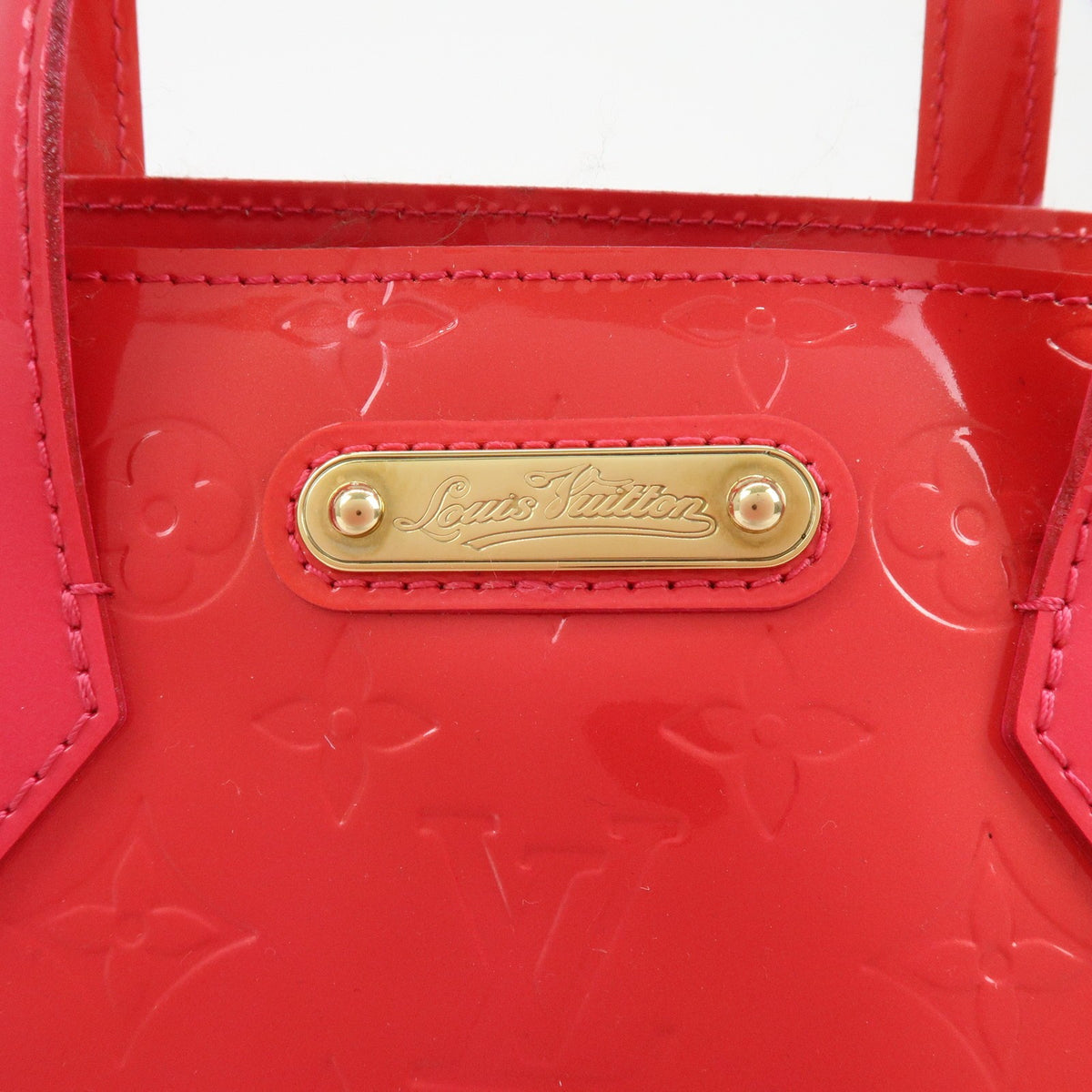 Louis Vuitton Wilshire Monogram Vernis, Pink, Patent Leather, Handbag