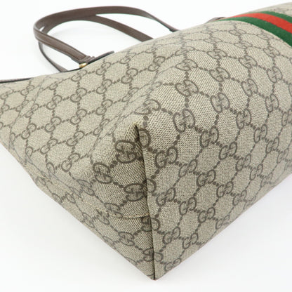 Gucci Ophidia Shopping GG Coated Canvas, Beige, Canvas, Tote Bag