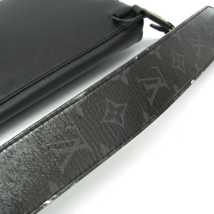 Louis Vuitton Messenger Dark Infinity Leather with Monogram Eclipse Glaze Canvas, Black, Leather, Shoulder Bag