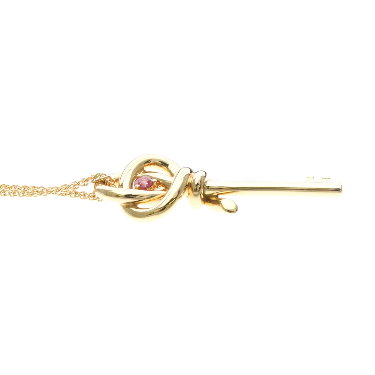 Tiffany & Co. Knot Key Pendant 18K Rose Gold, Gold, Pink Gold, Necklace