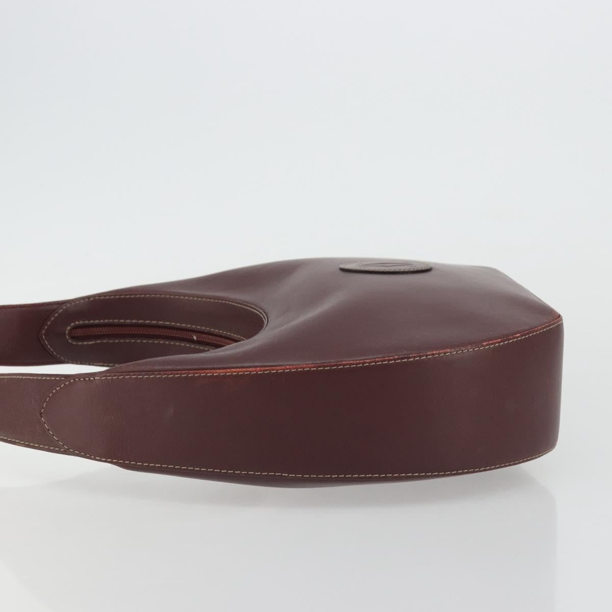 Cartier Vintage must de Cartier Leather, Burgundy, Leather, Shoulder Bag