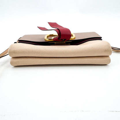 Valentino Garavani VRing Leather, Brown, Leather, Crossbody Bag
