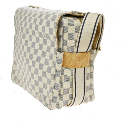 Louis Vuitton Naviglio Damier, White, Canvas, Shoulder Bag
