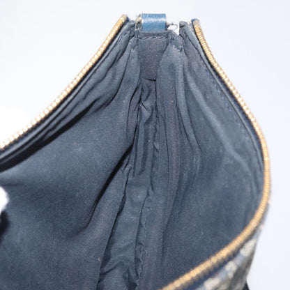 Christian Dior Vintage Saddle Bag Canvas, Navy, Canvas, Clutch