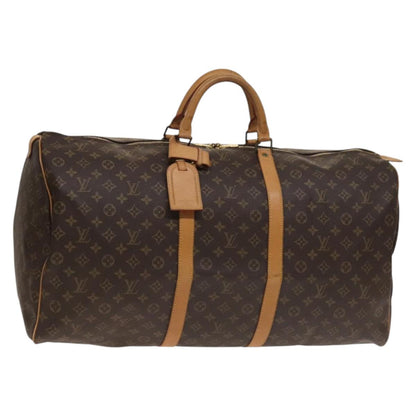 Louis Vuitton Keepall Bandouliere Bag Monogram Canvas, BROWN, CANVAS, Travel bag