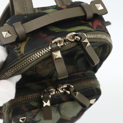 Valentino Garavani Backpack Denim with Butterfly Applique, Khaki, Nylon, Backpack
