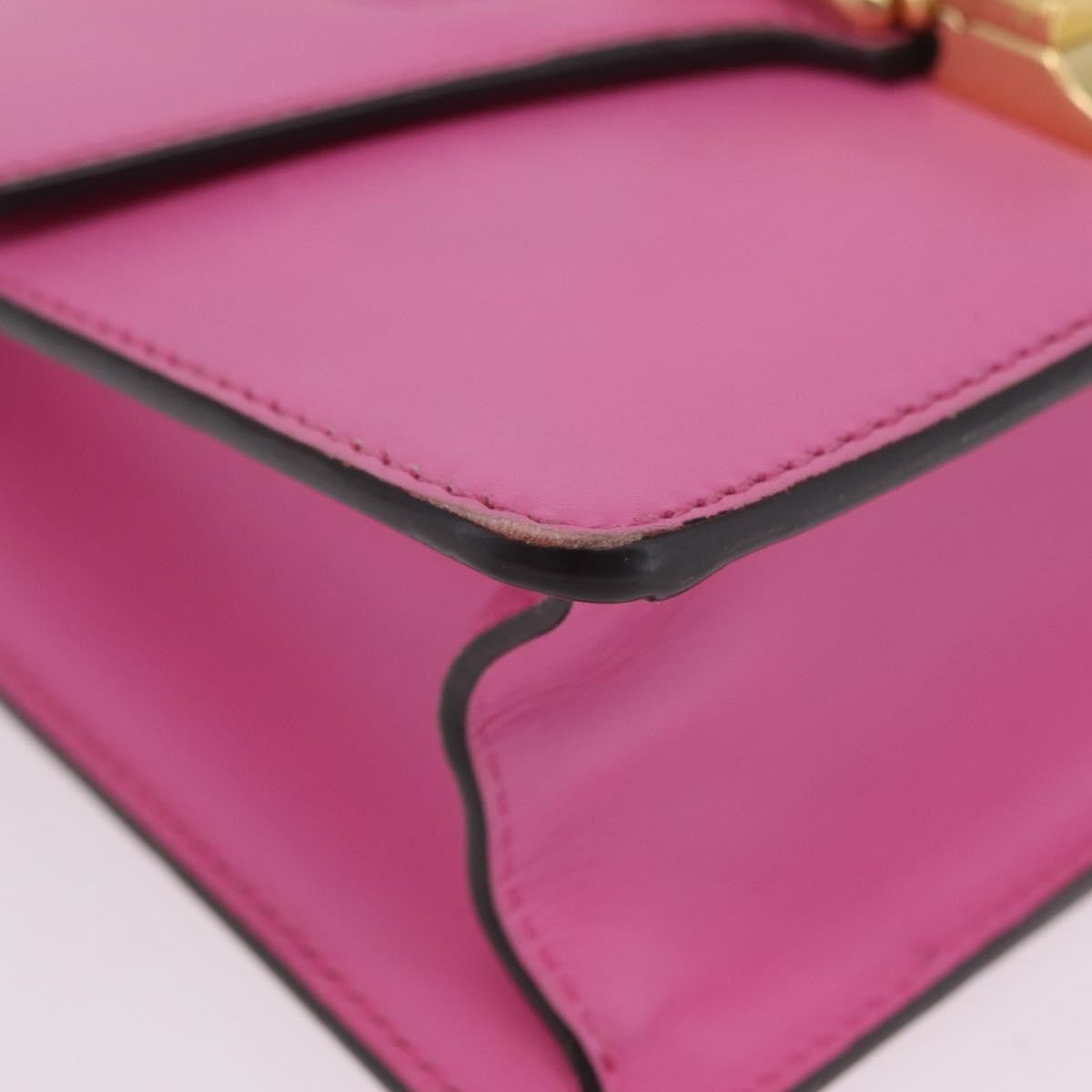 Gucci Sylvie Chain Leather, Pink, Leather, Shoulder Bag