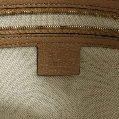 Gucci Soho Chain Strap Leather, Beige, Leather, Shoulder Bag