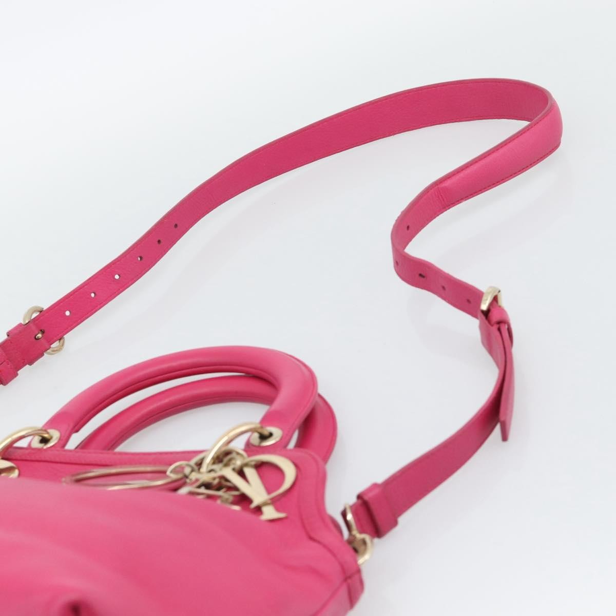 Christian Dior Granville Satchel Leather, Pink, Leather, Handbag