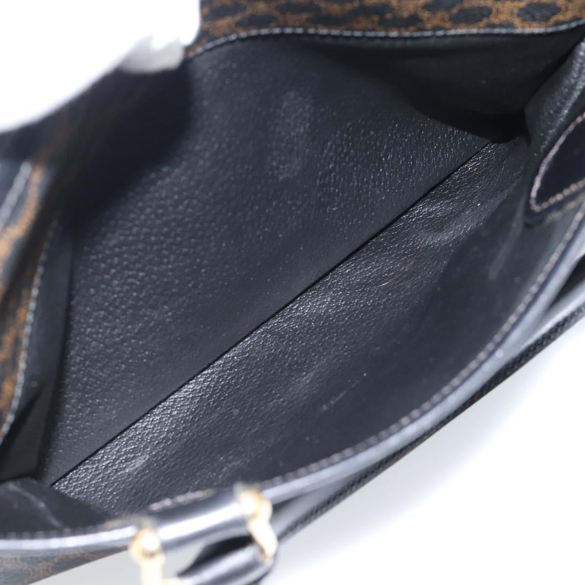 Celine Vintage Boston Macadam Coated Canvas, Black, Canvas, Handbag