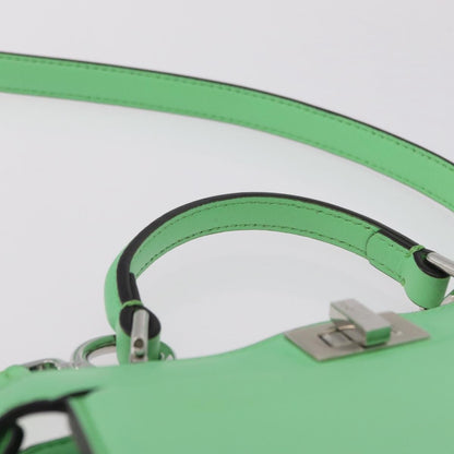 Fendi Peekaboo ISeeU Leather, Green, Leather, Handbag